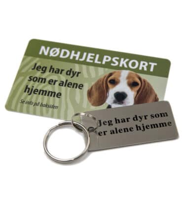 Nødhjelpskort og nøkkelring